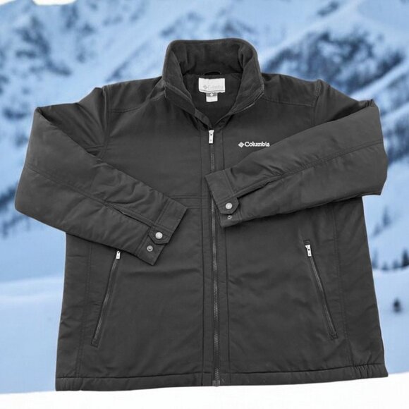 Columbia Men's Loma Soft Shell Fleece Lined Chin Protect Collar Zipper Jacket - Picture 3 of 8